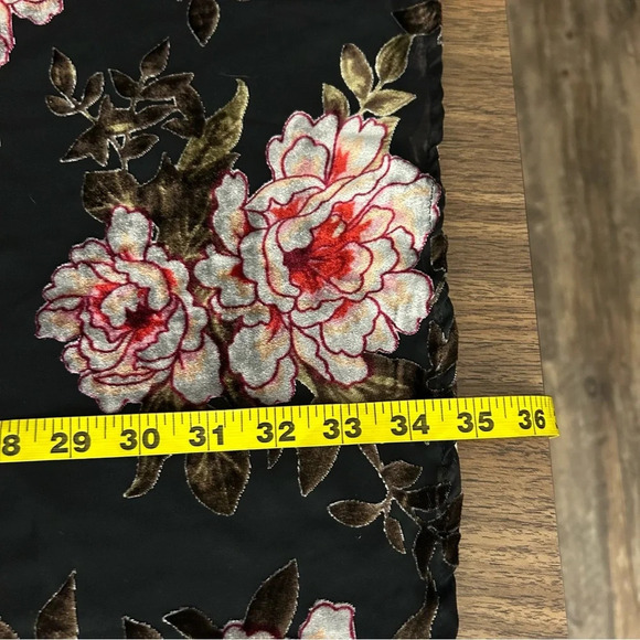 Dex Floral Velor Cocktail Dress S - Picture 10 of 12